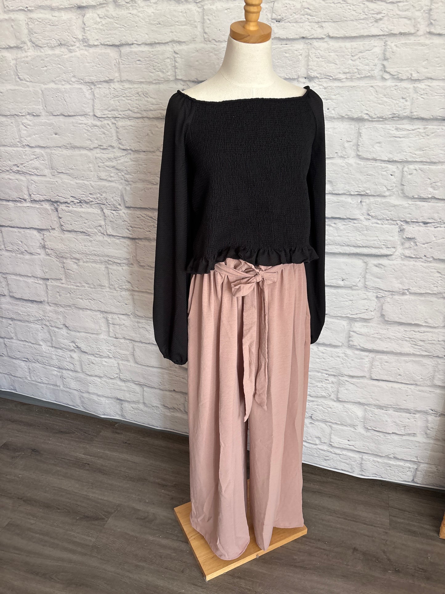 Gathered waist pant