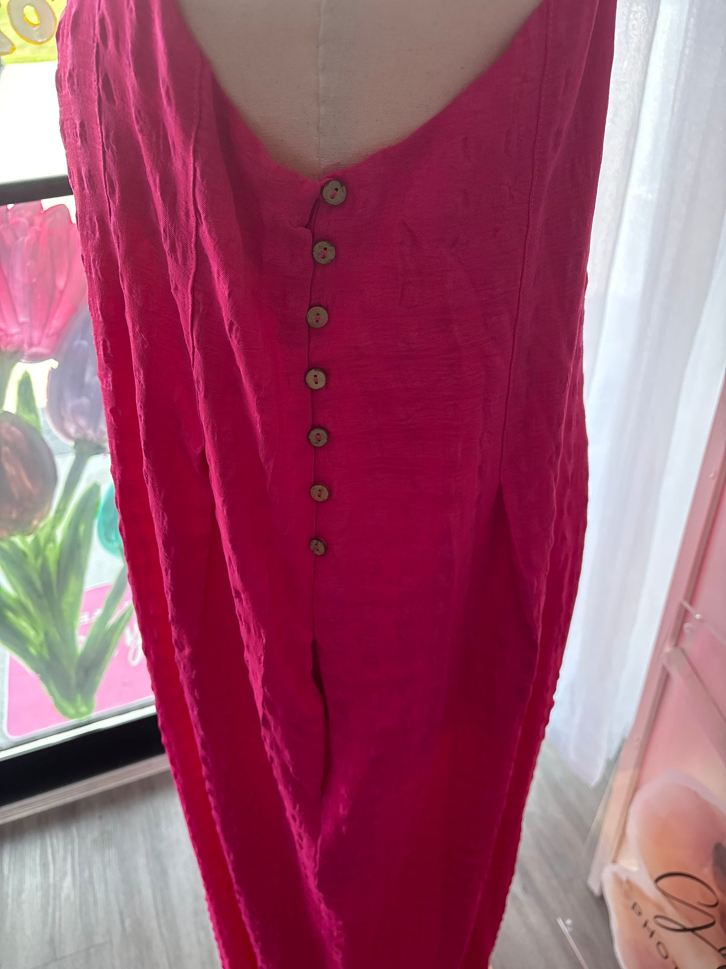 Fuchsia jumpsuit