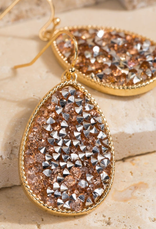 Gold sparkle earrings