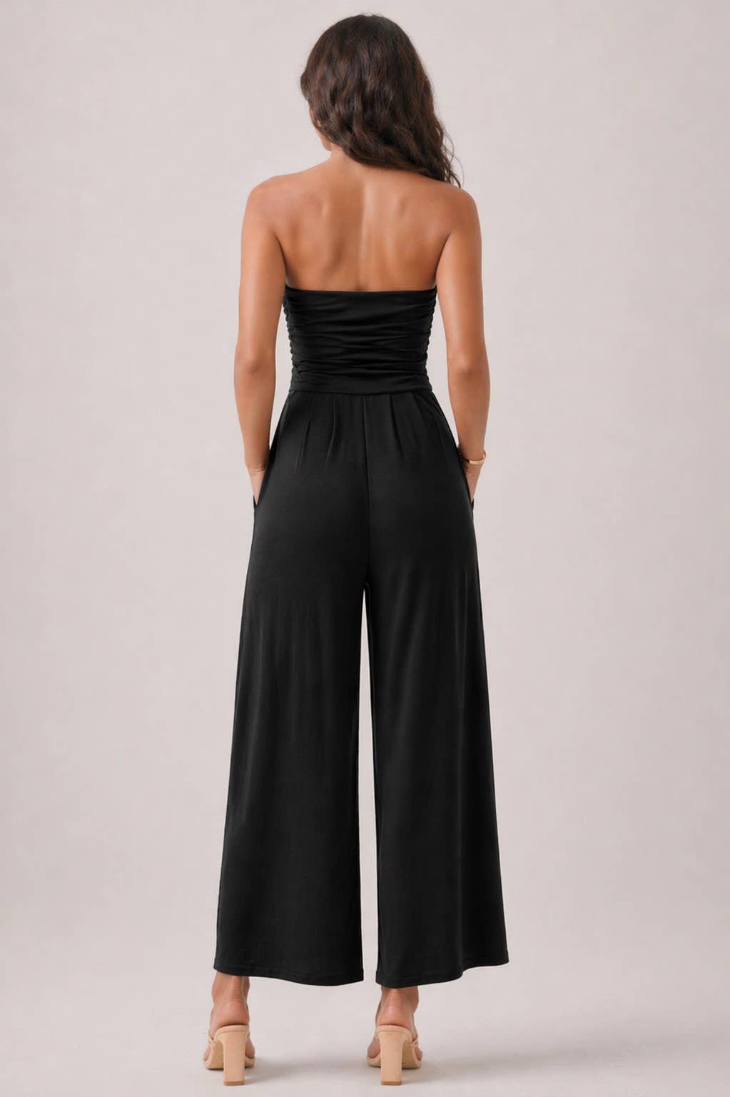 TUBE TOP PALAZZO ROMPER
