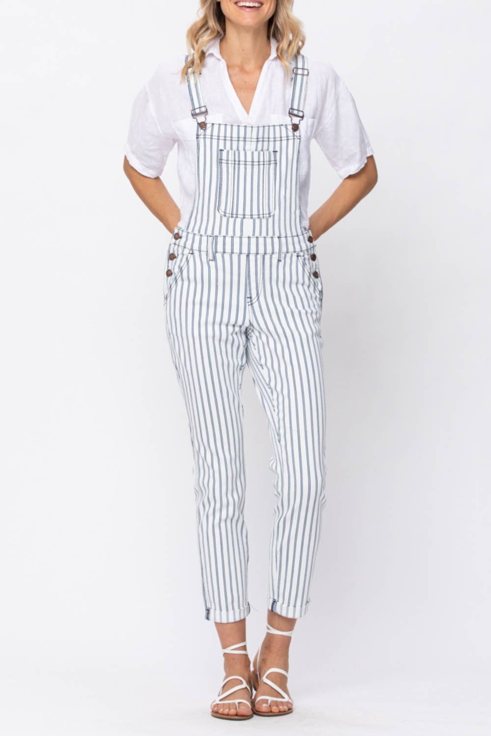 STRIPED OVERALL BOYFRIEND (XL Only)