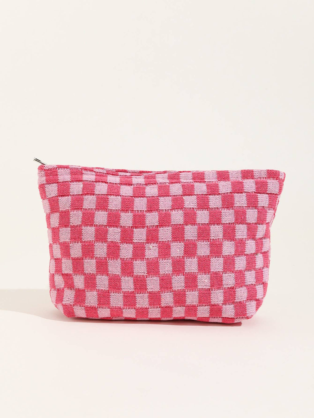 TRAVEL GINGHAM CHECKER MAKEUP COSMETIC POUCH BAG | 40P528