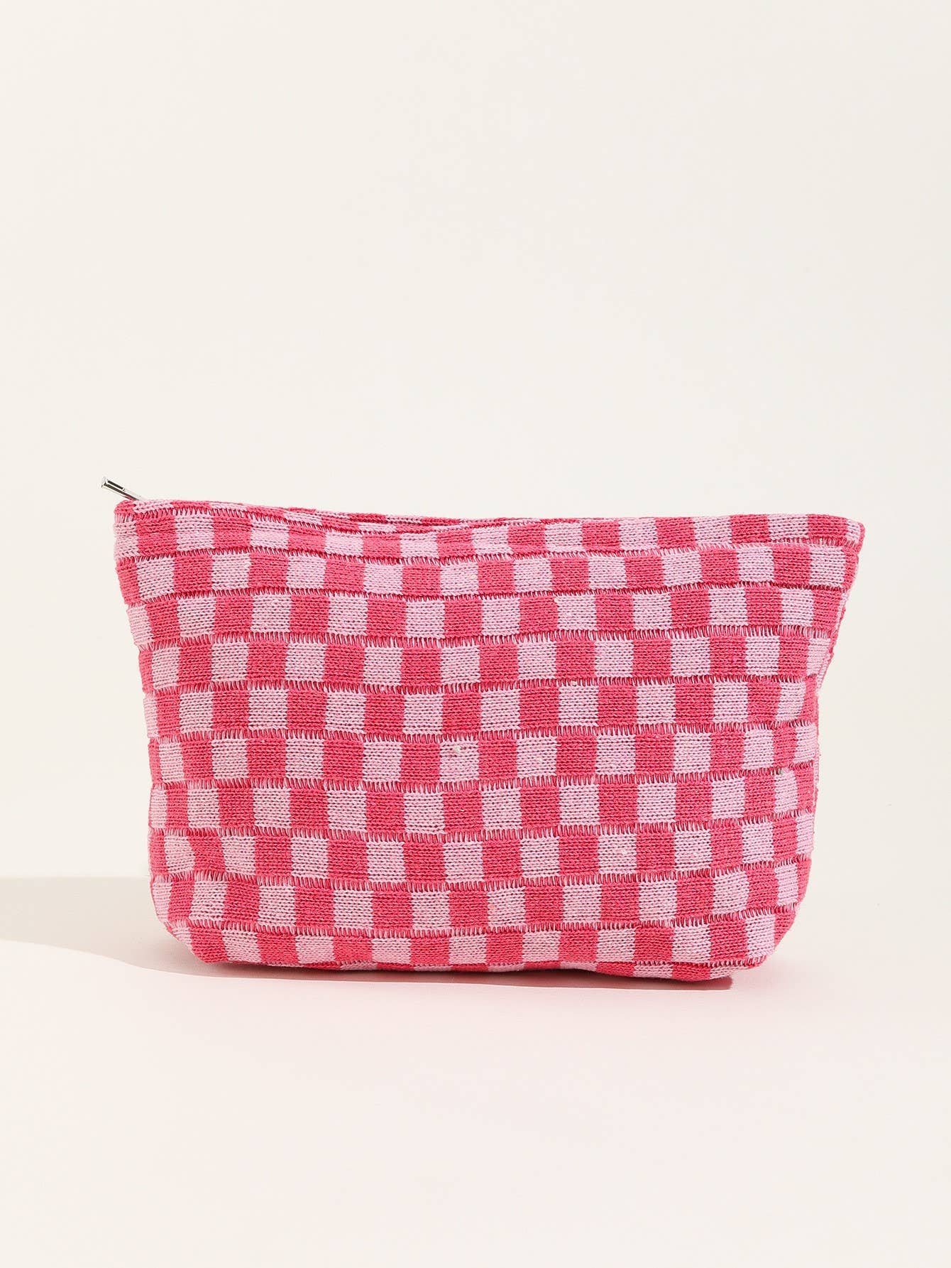 TRAVEL GINGHAM CHECKER MAKEUP COSMETIC POUCH BAG | 40P528