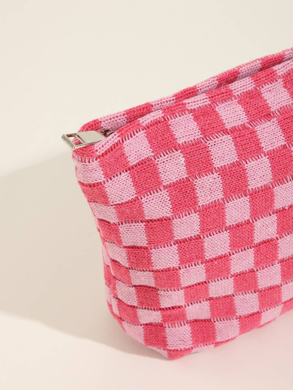 TRAVEL GINGHAM CHECKER MAKEUP COSMETIC POUCH BAG | 40P528