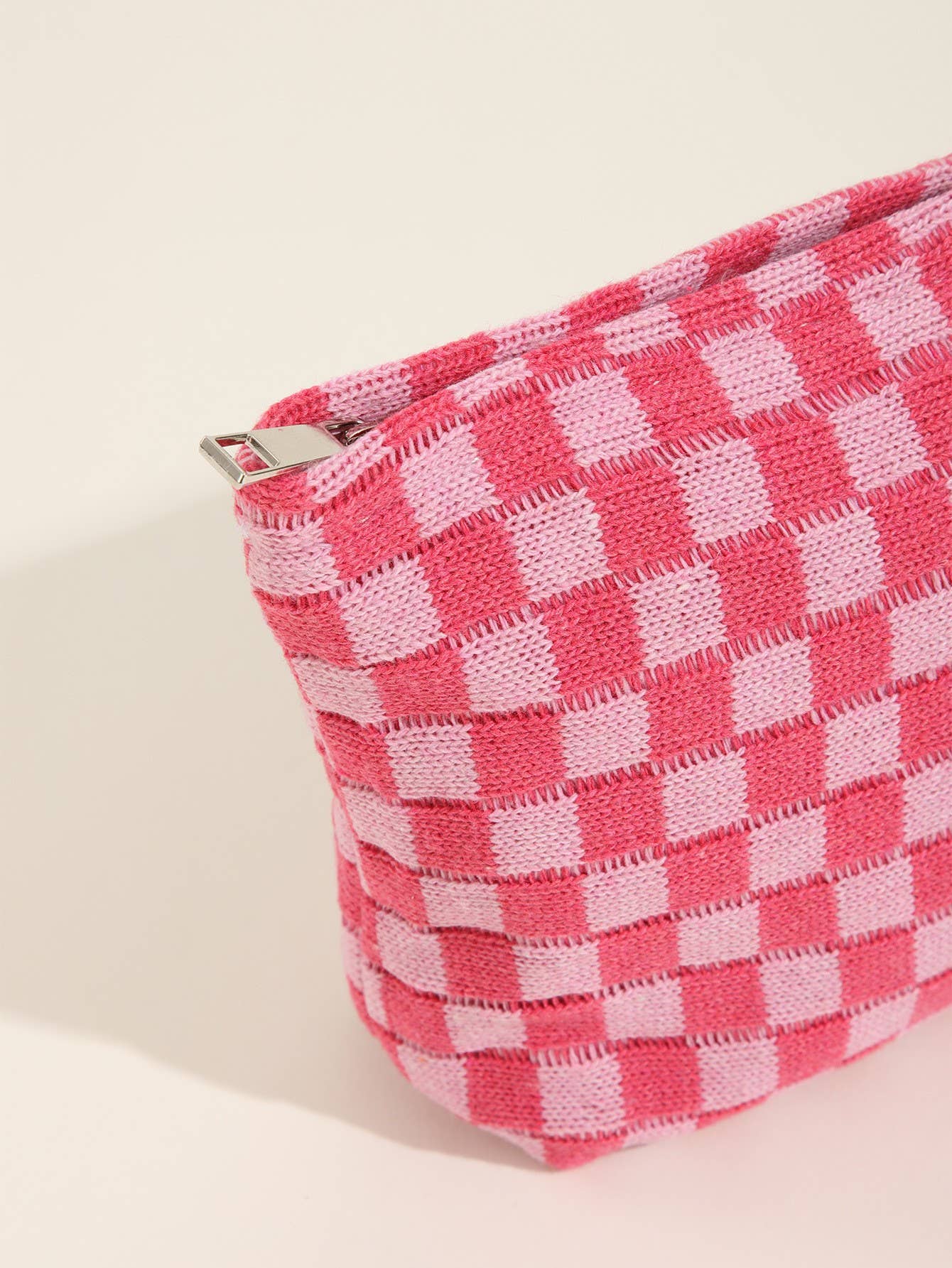 TRAVEL GINGHAM CHECKER MAKEUP COSMETIC POUCH BAG | 40P528