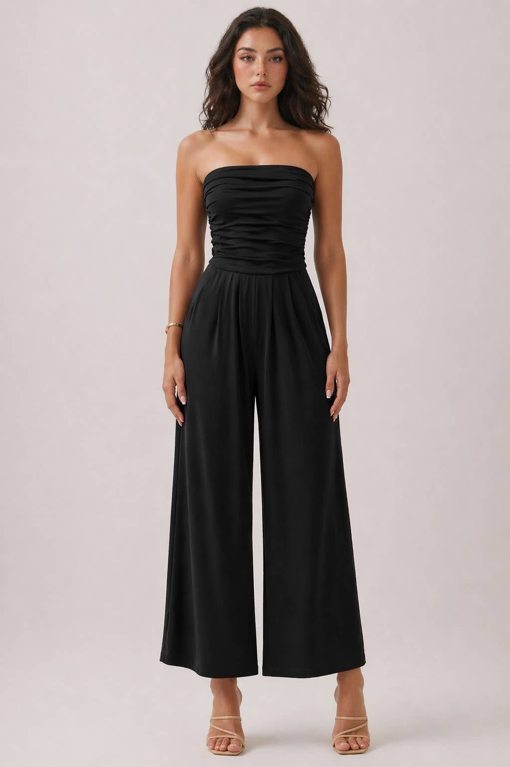 TUBE TOP PALAZZO ROMPER