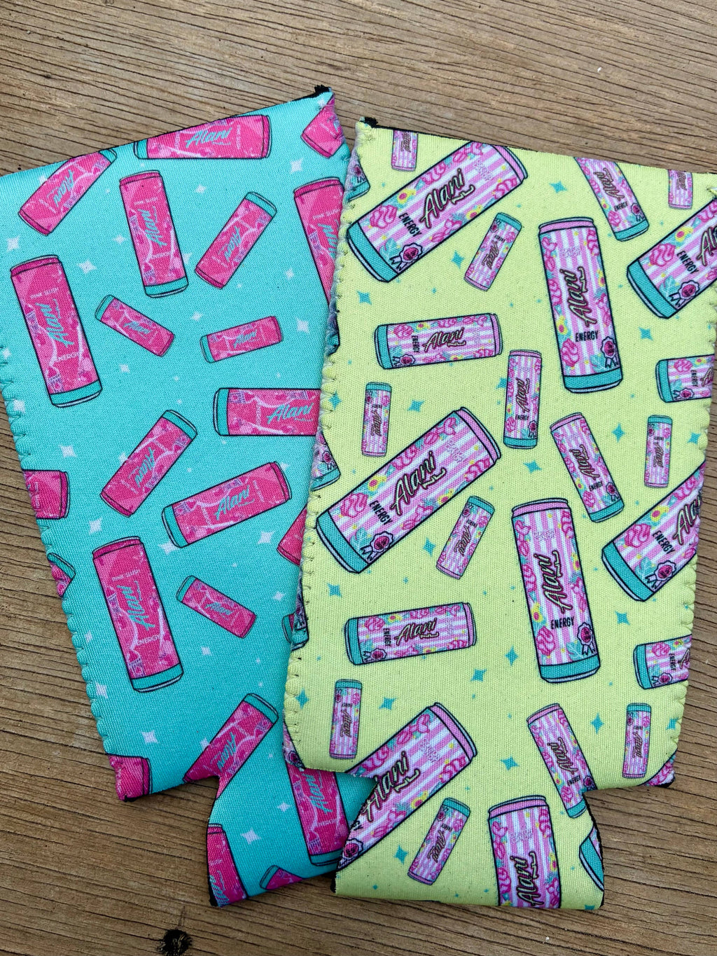 SLIM Pink slush Alani can koozie 