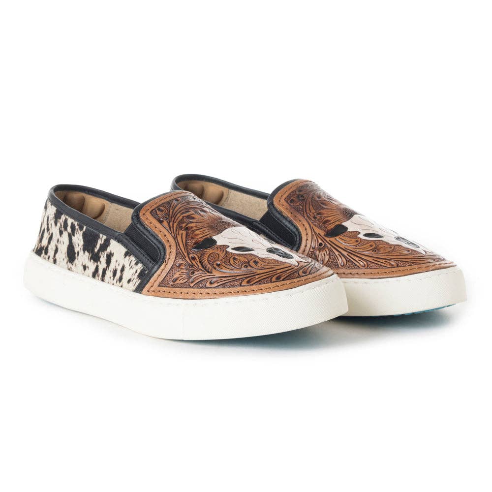 Western Hand-Tooled Sneakers