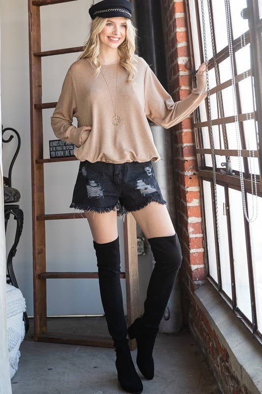 ETK-8701 Solid French Terry Top