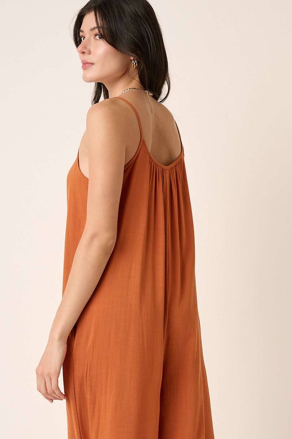 PLUS WIDE LEG SCOOP NECK JUMPSUIT
