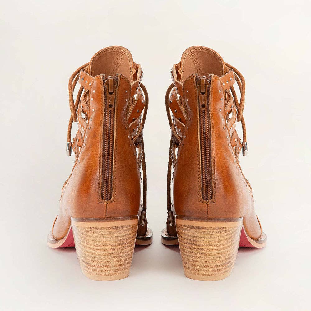 Loyal West Lace Up Booties In Calfskin