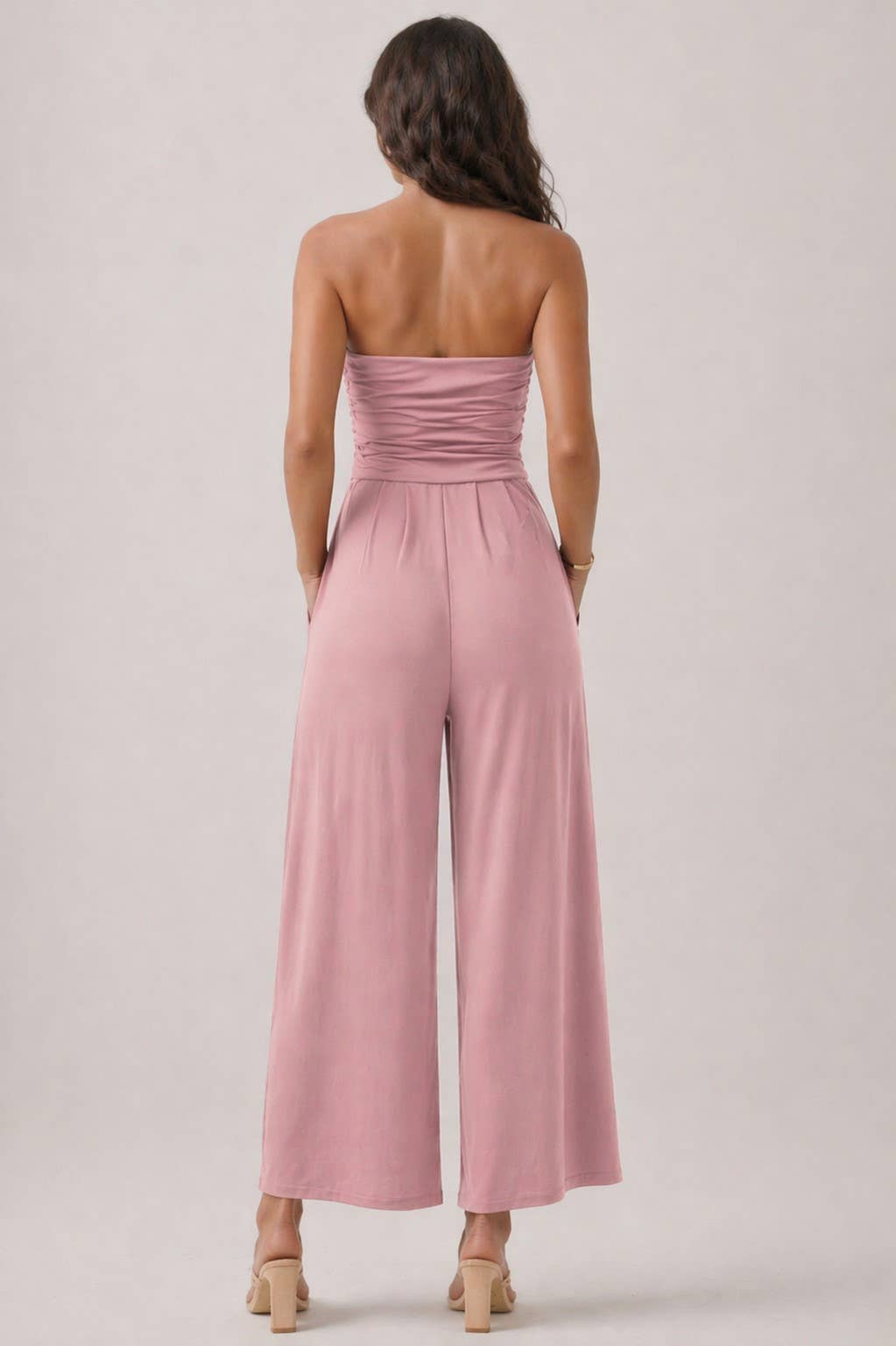 TUBE TOP PALAZZO ROMPER