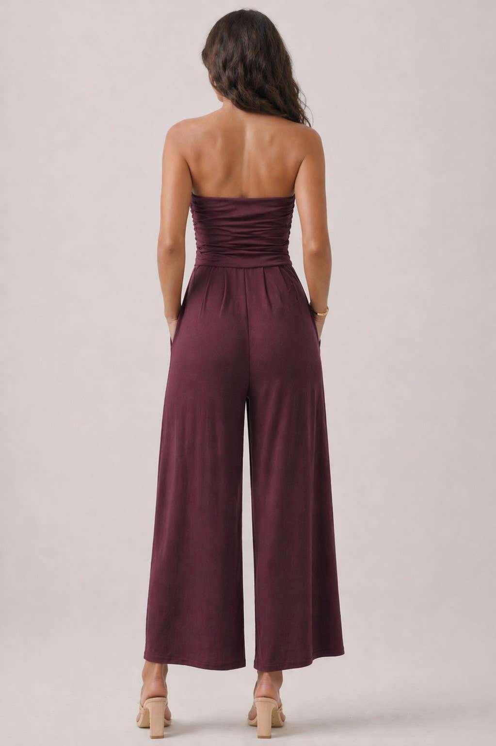 TUBE TOP PALAZZO ROMPER