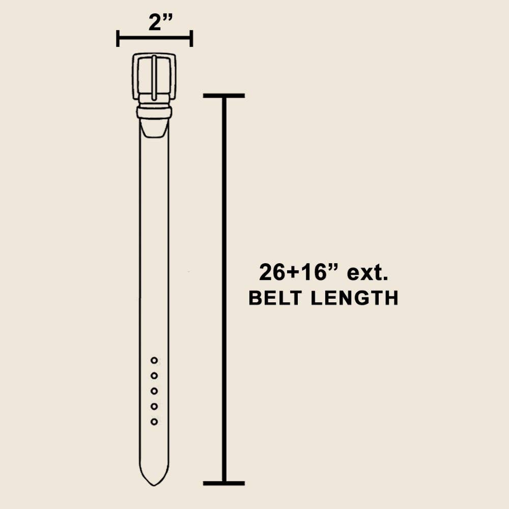 Western Longhorn Engraved Chain Belt