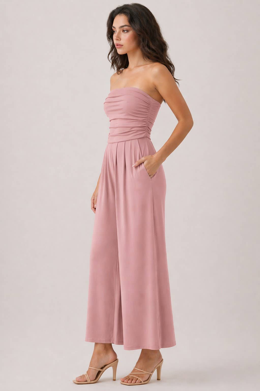 TUBE TOP PALAZZO ROMPER