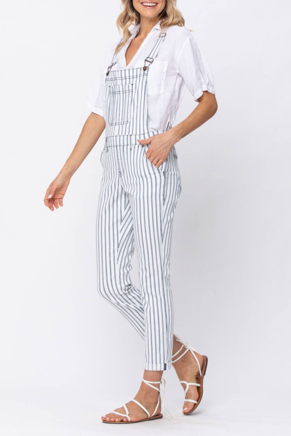 STRIPED OVERALL BOYFRIEND (XL Only)