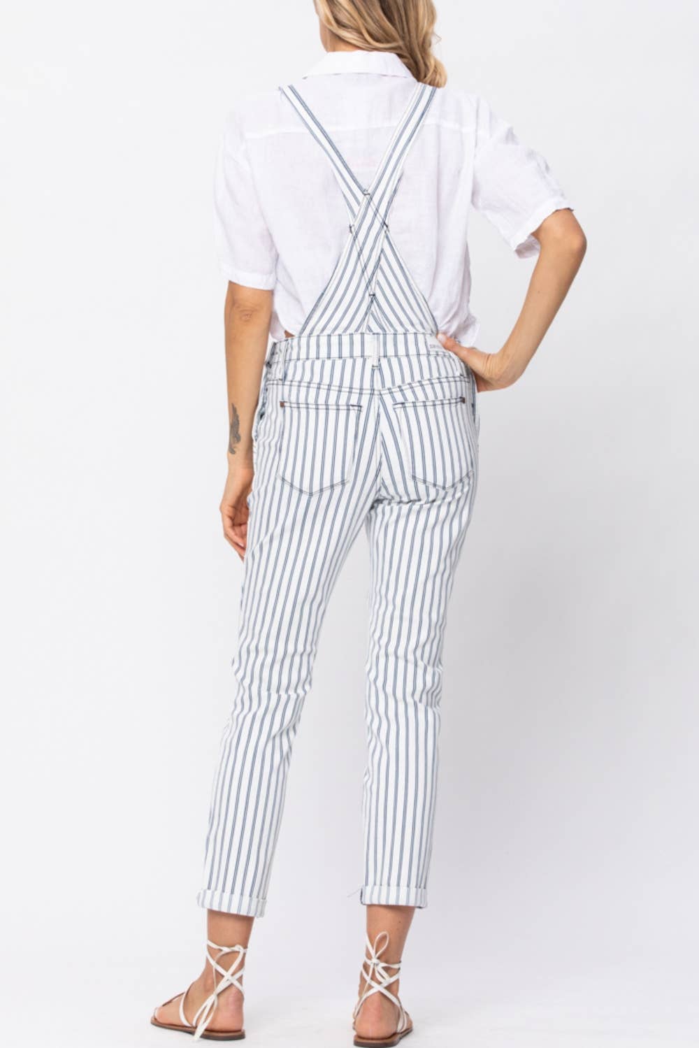 STRIPED OVERALL BOYFRIEND (XL Only)