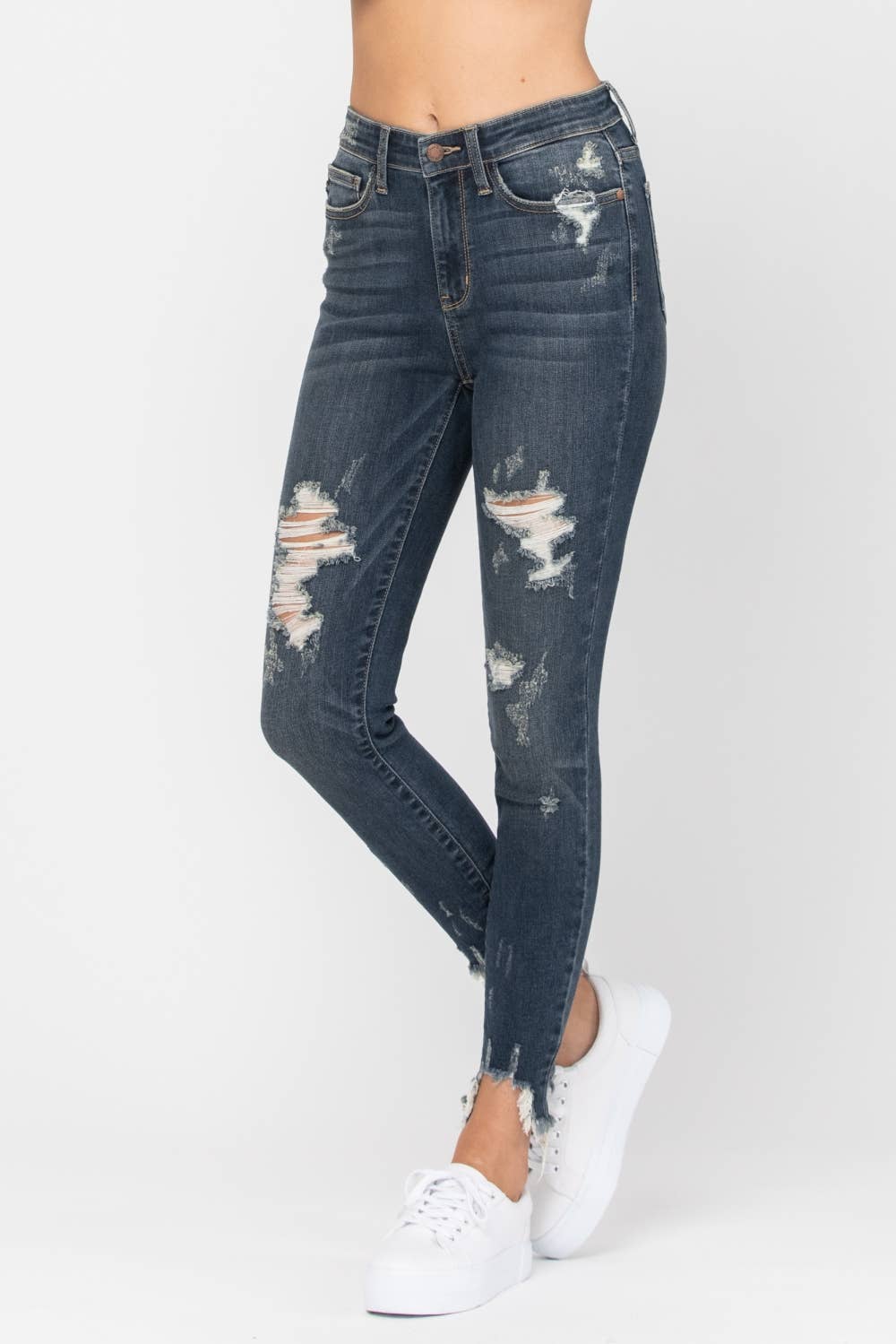 Mid-Rise Skinny Destroyed Hem (Size 15 only)