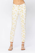 MID-RISE SKINNY FLORAL PRINT