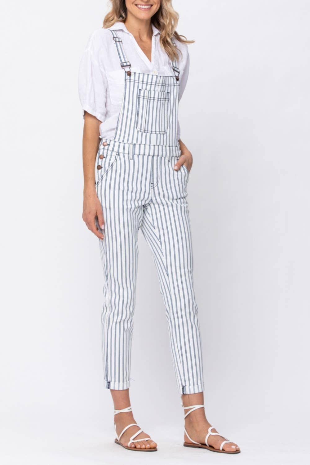 STRIPED OVERALL BOYFRIEND (XL Only)