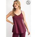 PLUS SIZE BUTTER CAMISOLE TANK TOP
