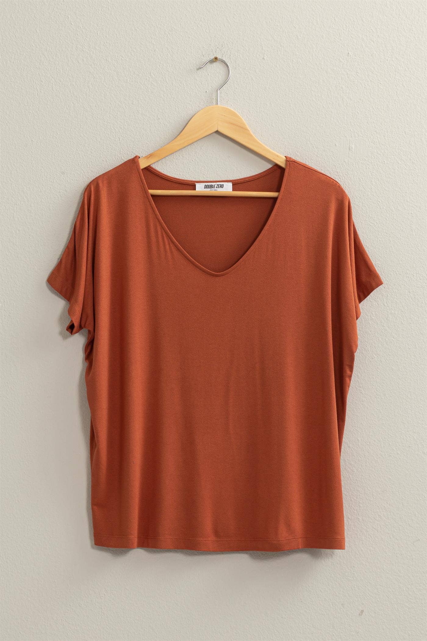 V Neck Dolman Short Sleeve Top
