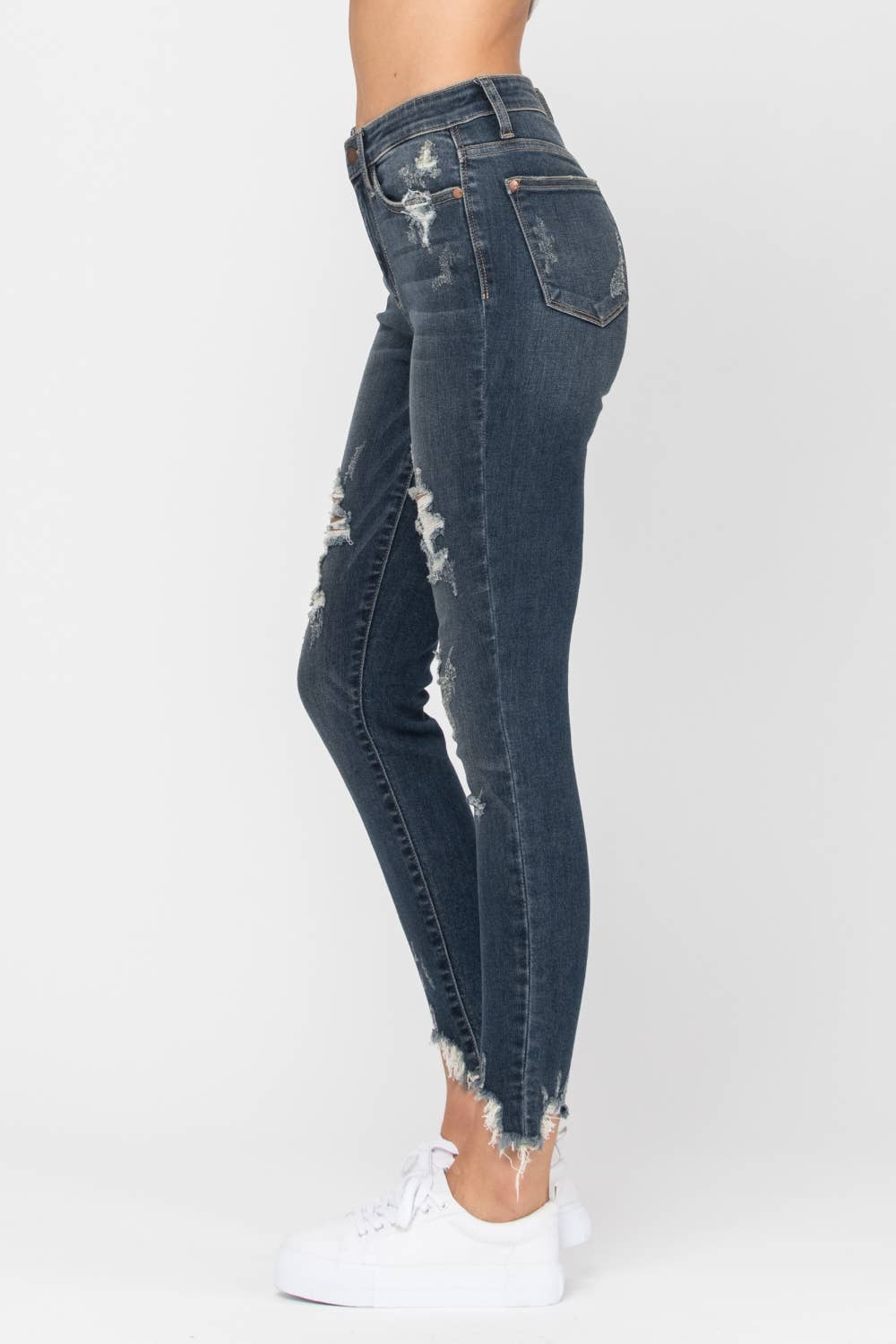 Mid-Rise Skinny Destroyed Hem (Size 15 only)