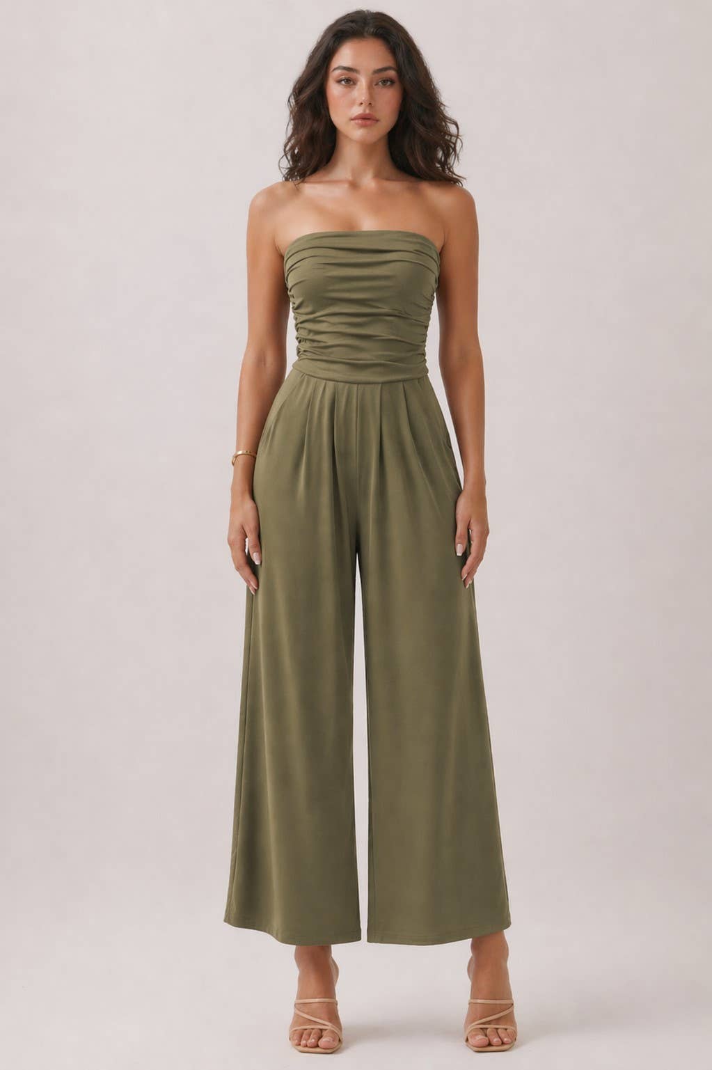 TUBE TOP PALAZZO ROMPER