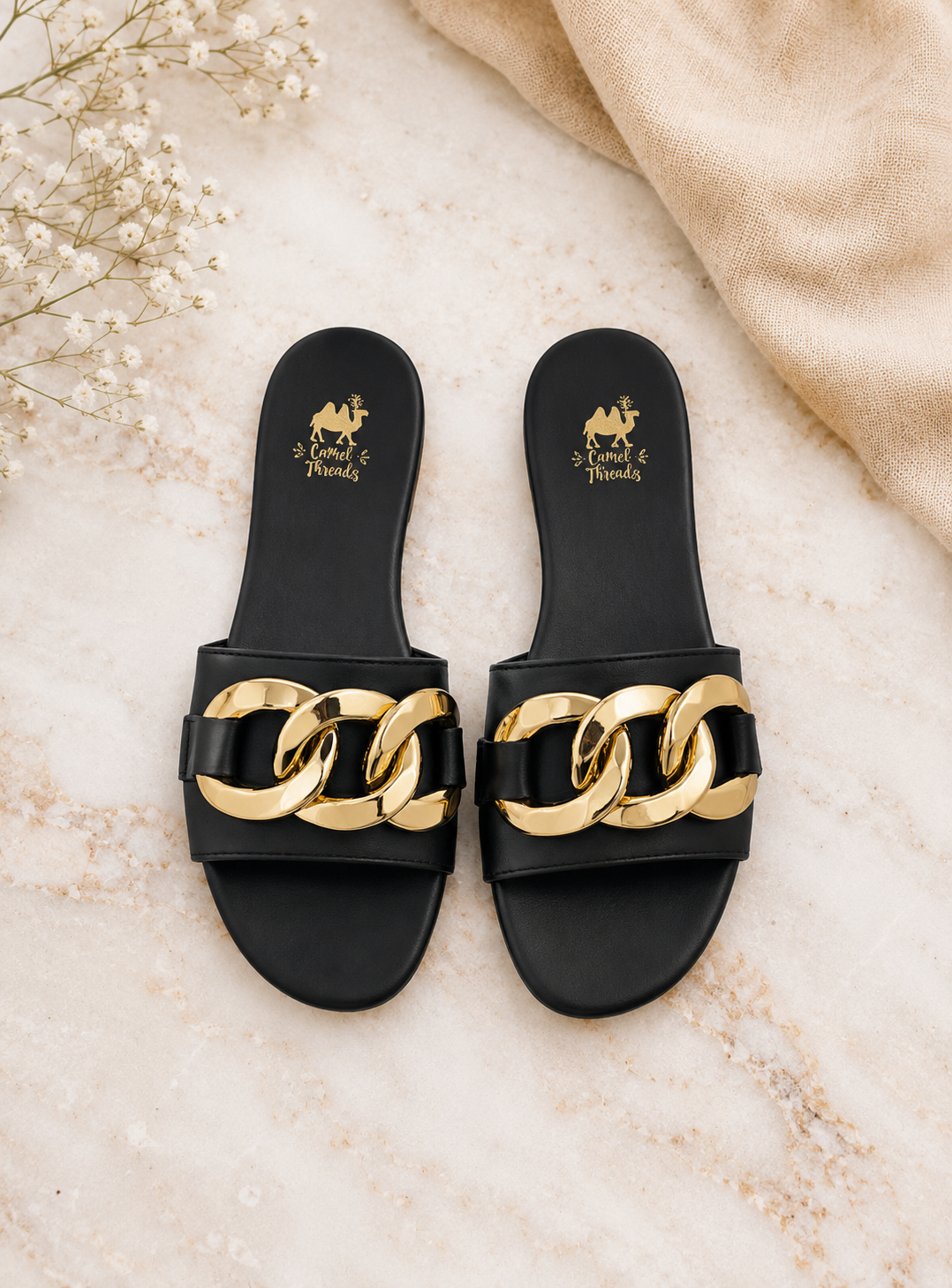 Bebe Black Sandals