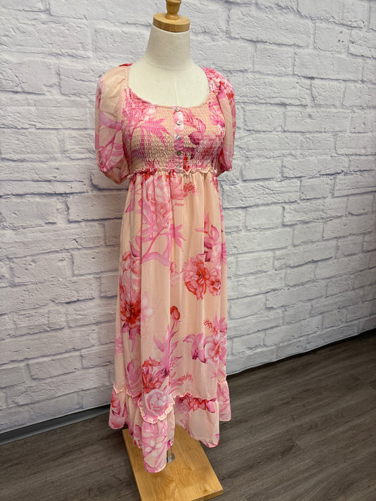 Pink floral dress