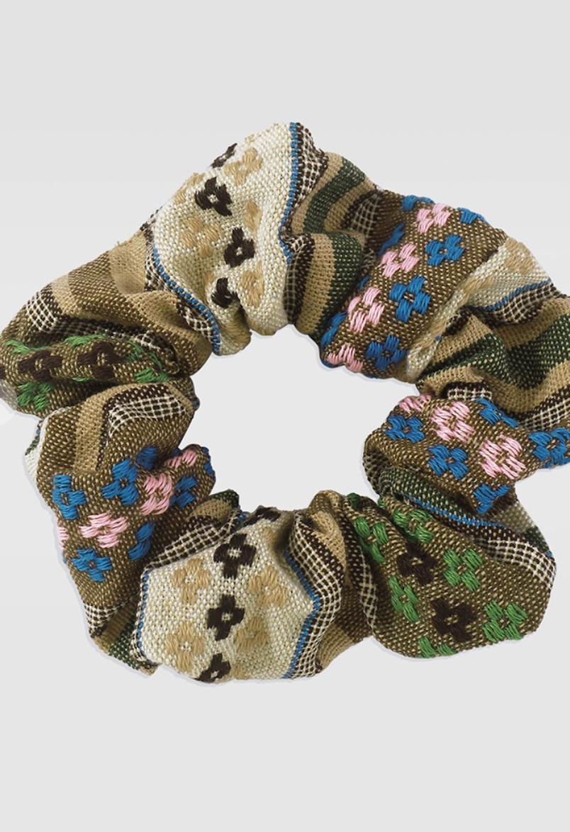 Knitting Ethnic Pattern Scrunchies Hair Tie