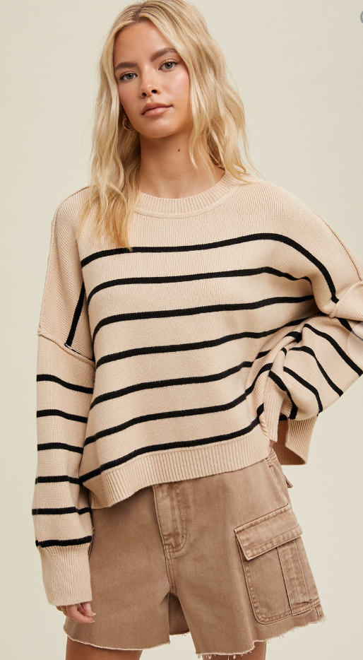 RELAXED CROP SWEATER