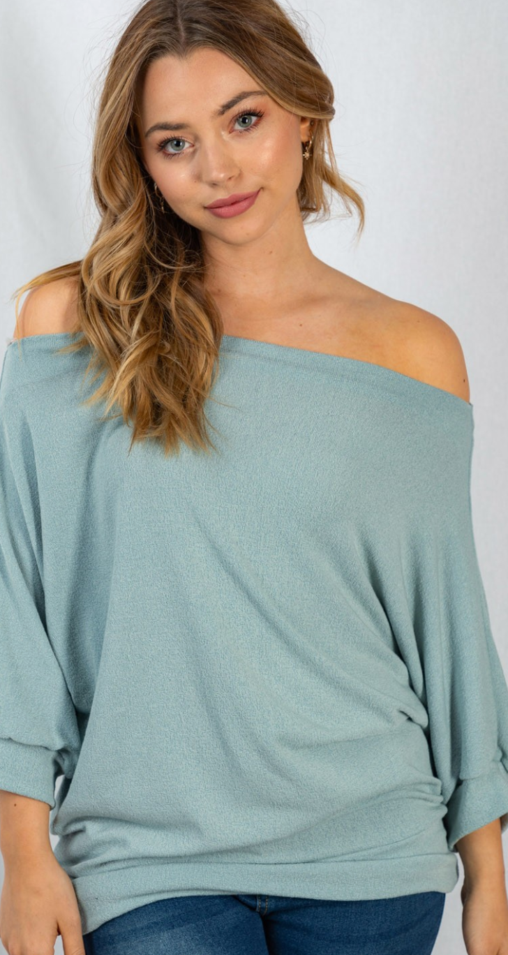 Three Quarter Sleeve off the shoulder top