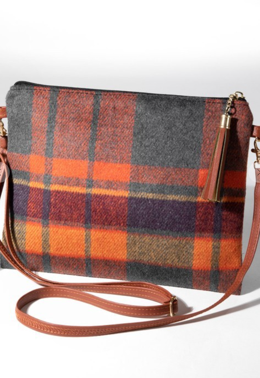 Plaid Print Crossbody Bag