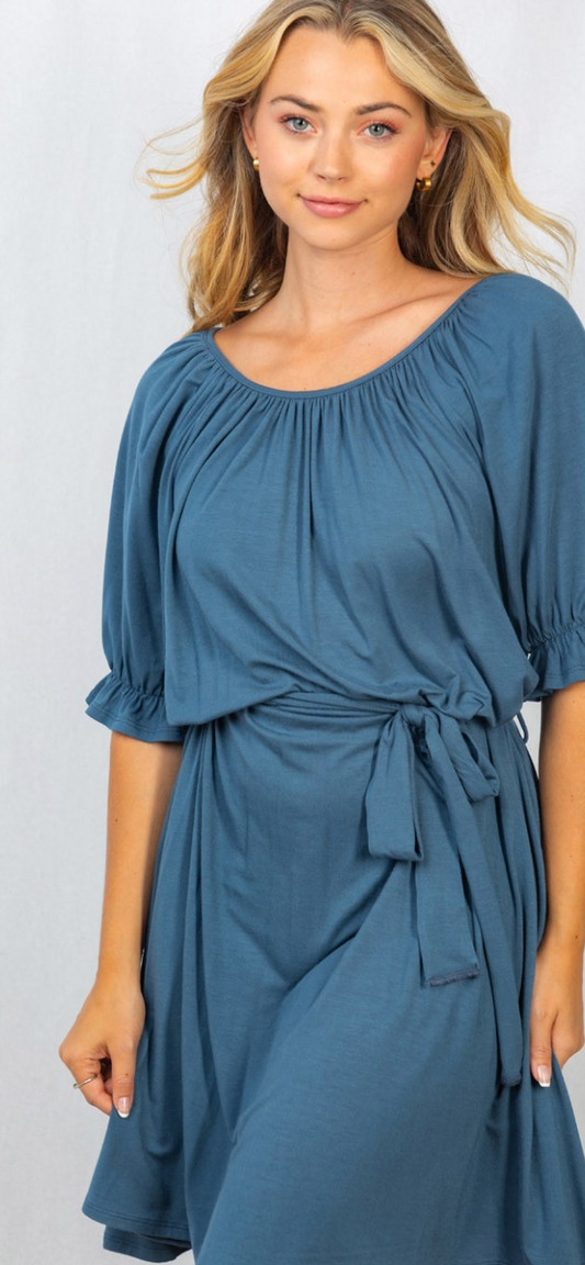 Blue Lucy Tie Dress