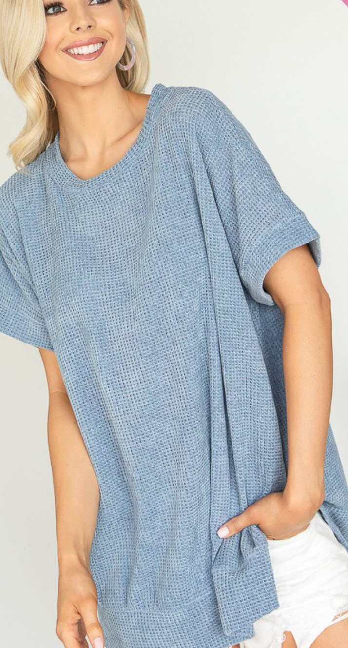 Soft Short Sleeve Sweater Top