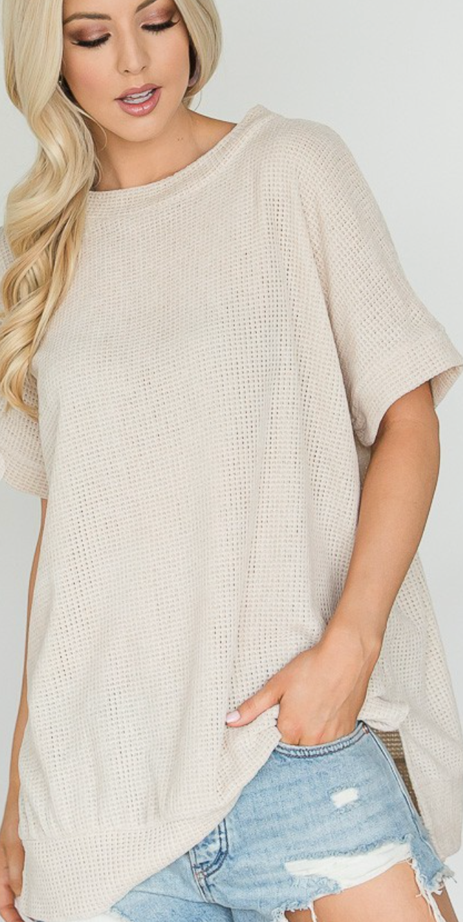 Soft Short Sleeve Sweater Top