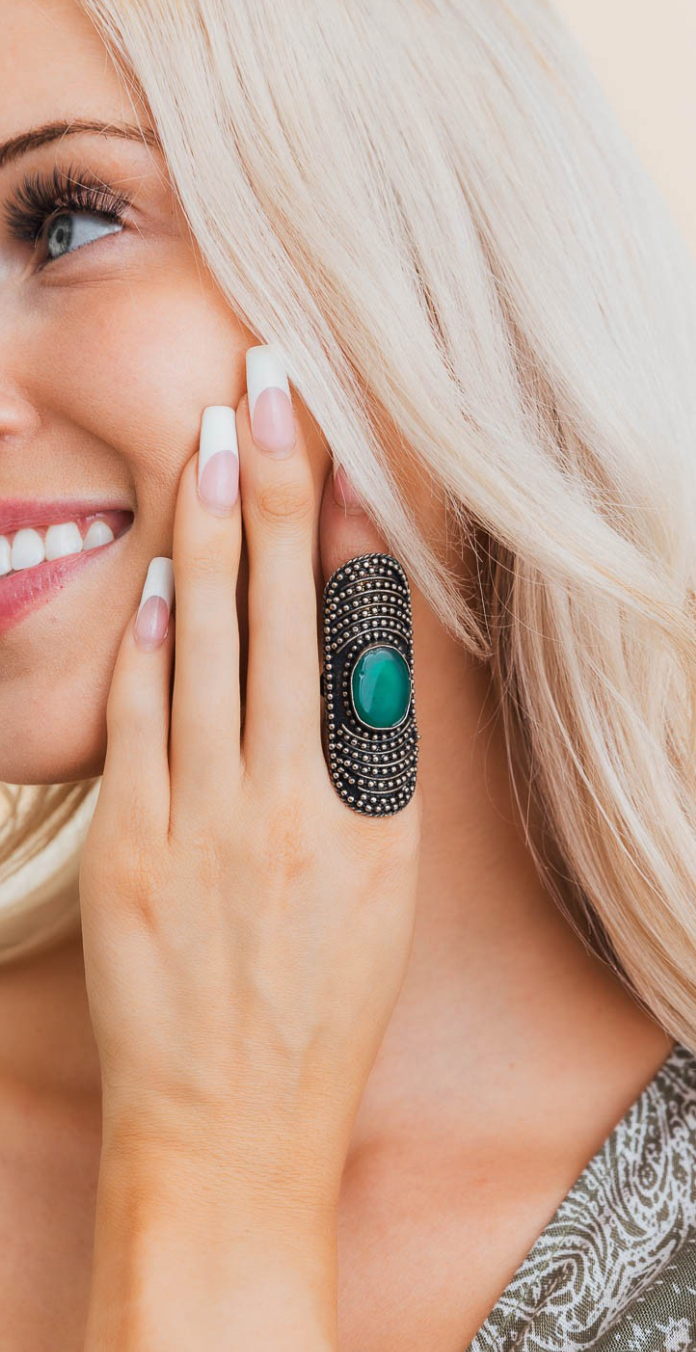Antique Turquoise Vintage-inspired Statement Ring