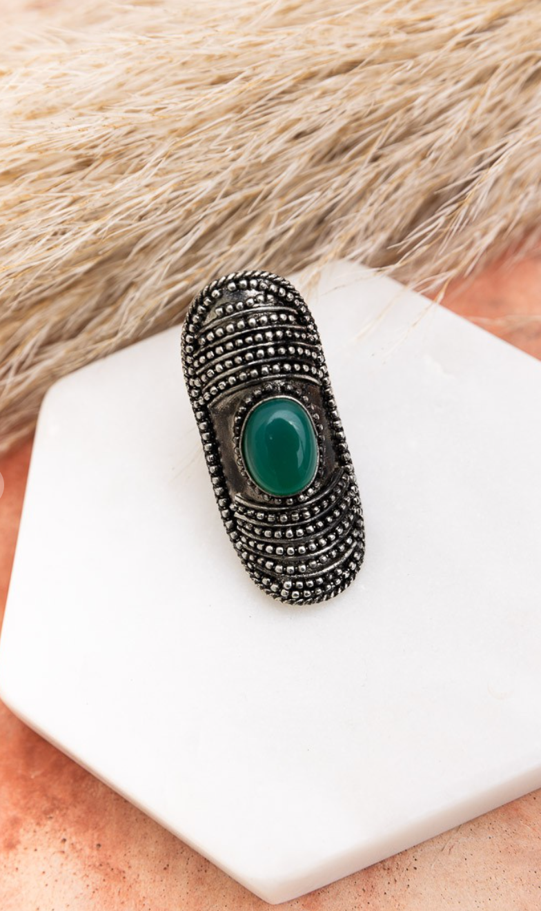 Antique Turquoise Vintage-inspired Statement Ring
