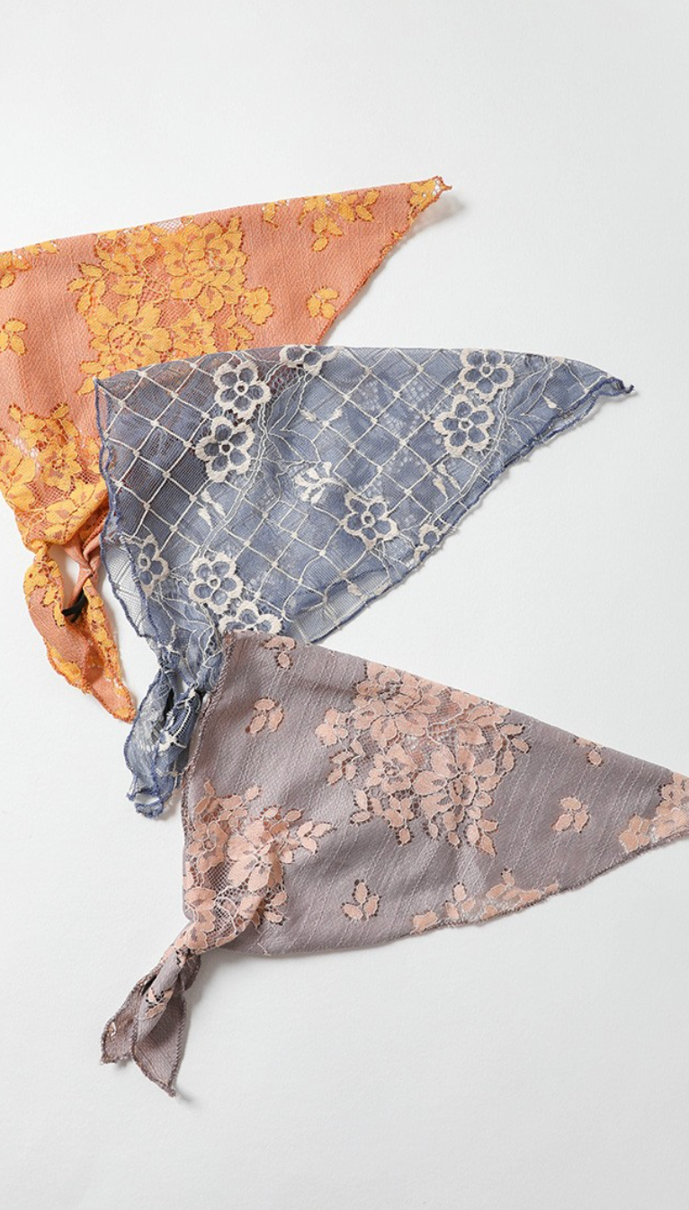 Bohemian Floral Lace Headscarf