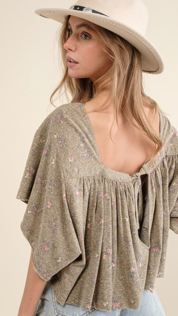 Crop Jersey Knit Top