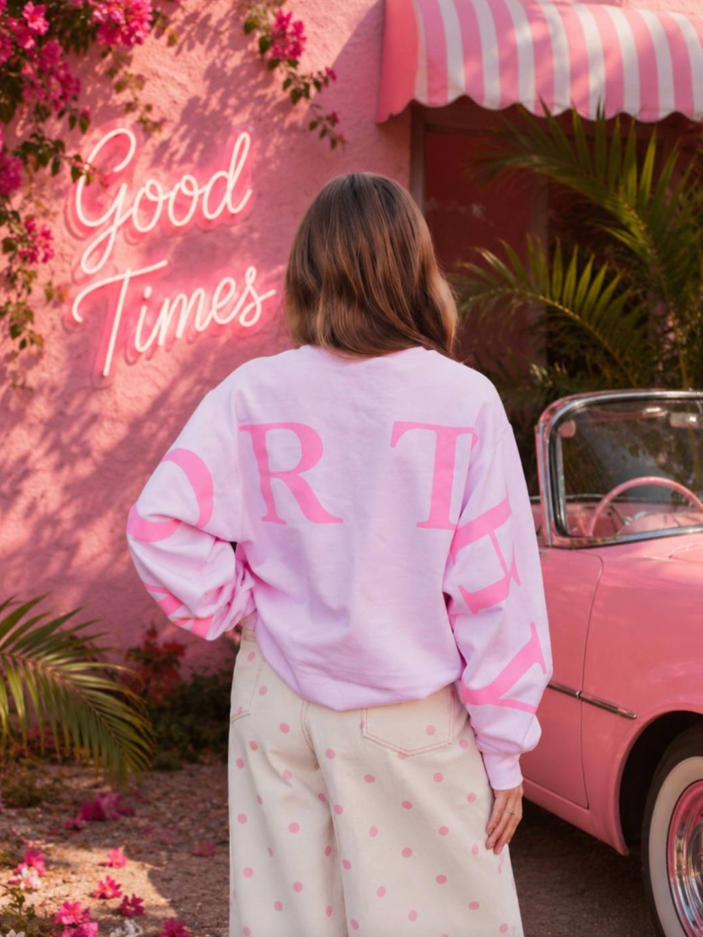 Worthy Light Pink Sweatshirt