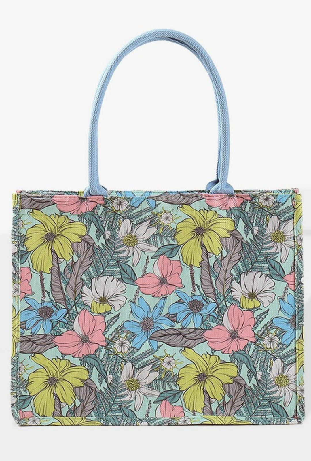 Flower Printed Tote Bag