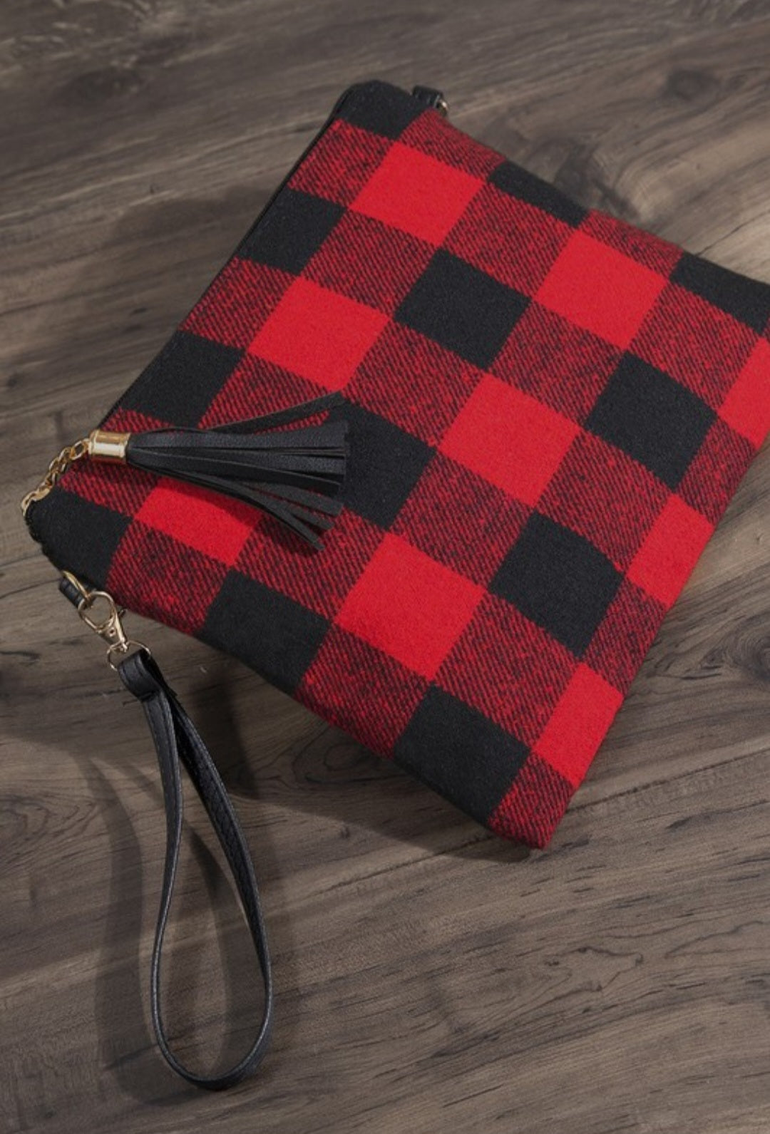 Red plaid crossbody