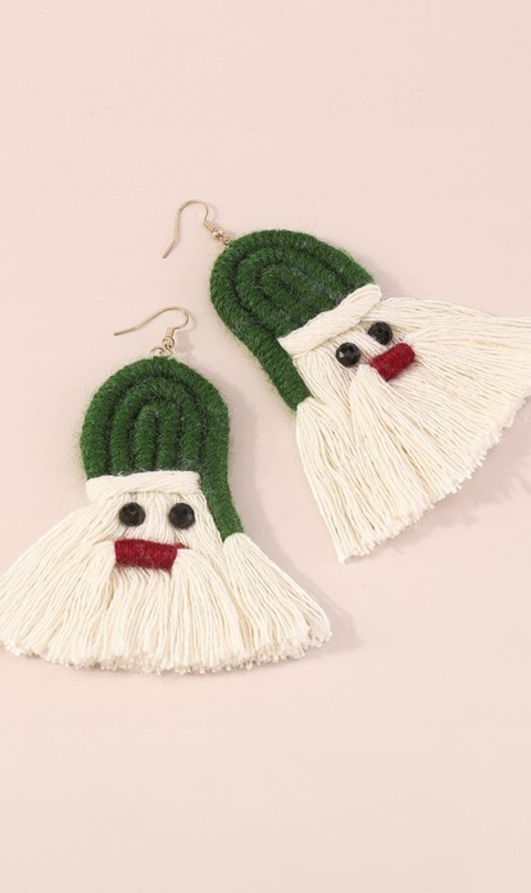 Braided Santa Clause Earrings