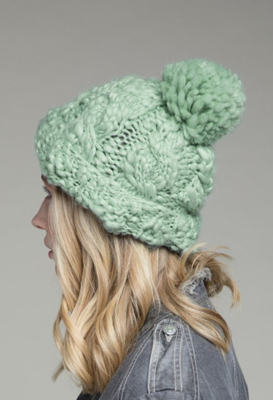 Pom Pom knitted hat