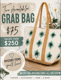 $75 woven tote - mystery bag