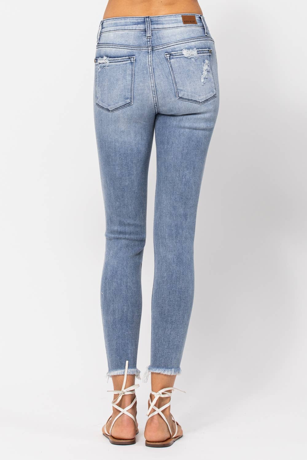 MID-RISE SKINNY DESTROYED (Size 15 only)
