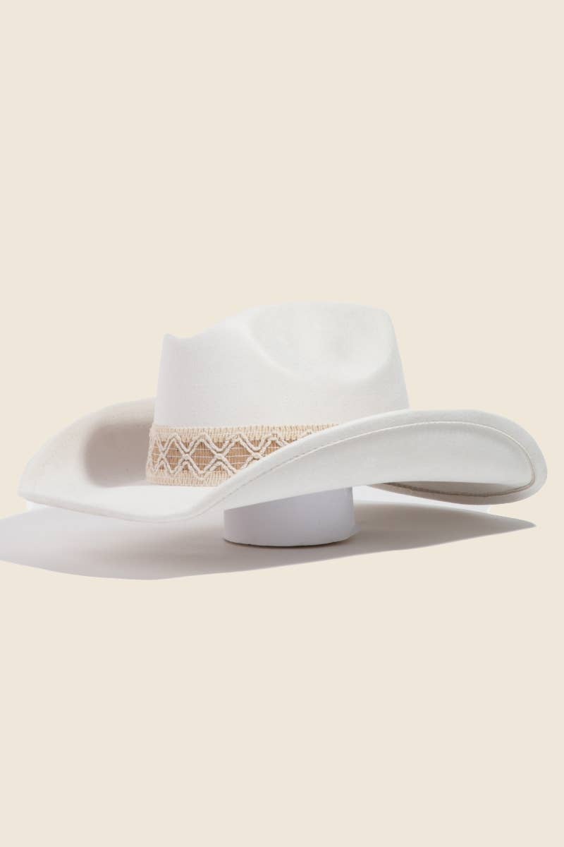 Intricate Braided Strap Cowboy Hat