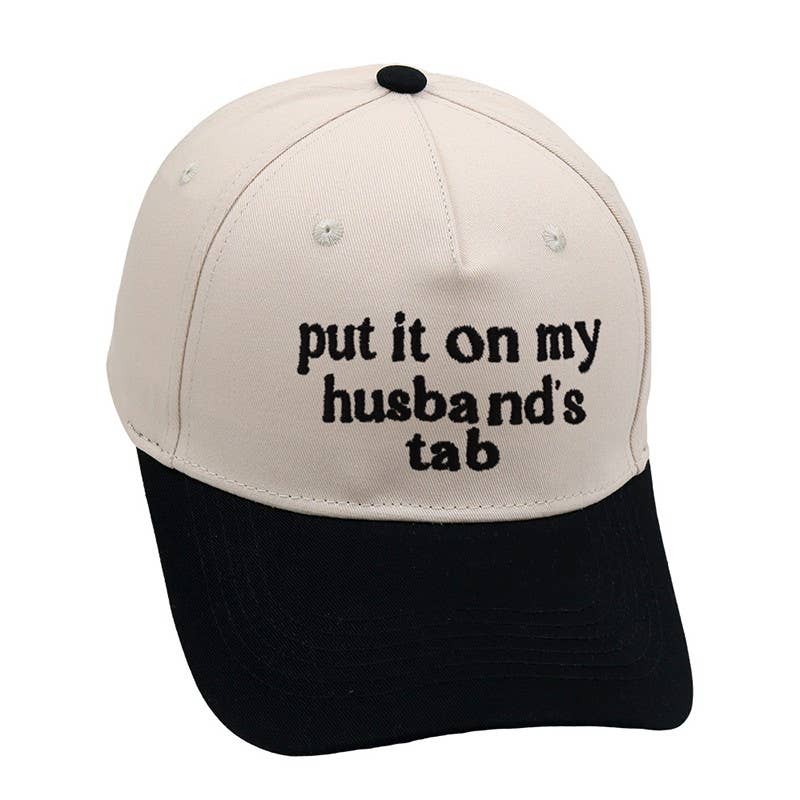 TWO TONE EMBROIDERY  WORD BASEBALL HAT CAP | 40HW730